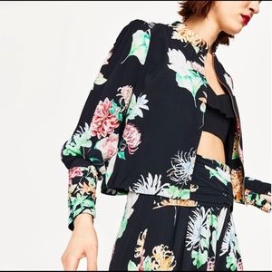 Zara Floral Printed Jacket